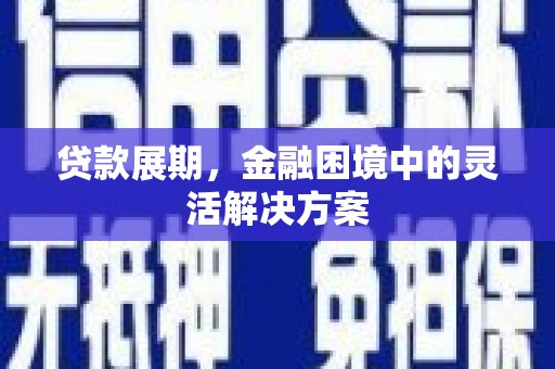 普兰贷款展期，金融困境中的灵活解决方案