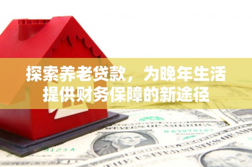 普兰探索养老贷款，为晚年生活提供财务保障的新途径