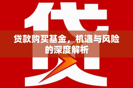 普兰贷款购买基金，机遇与风险的深度解析