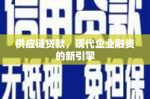普兰供应链贷款，现代企业融资的新引擎