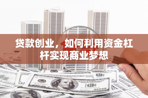 普兰贷款创业，如何利用资金杠杆实现商业梦想